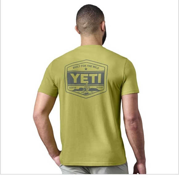 Yeti Tops - YETI BUILT FOR THE WILD SHORT SLEEVE T-SHIRT Green Size Medium